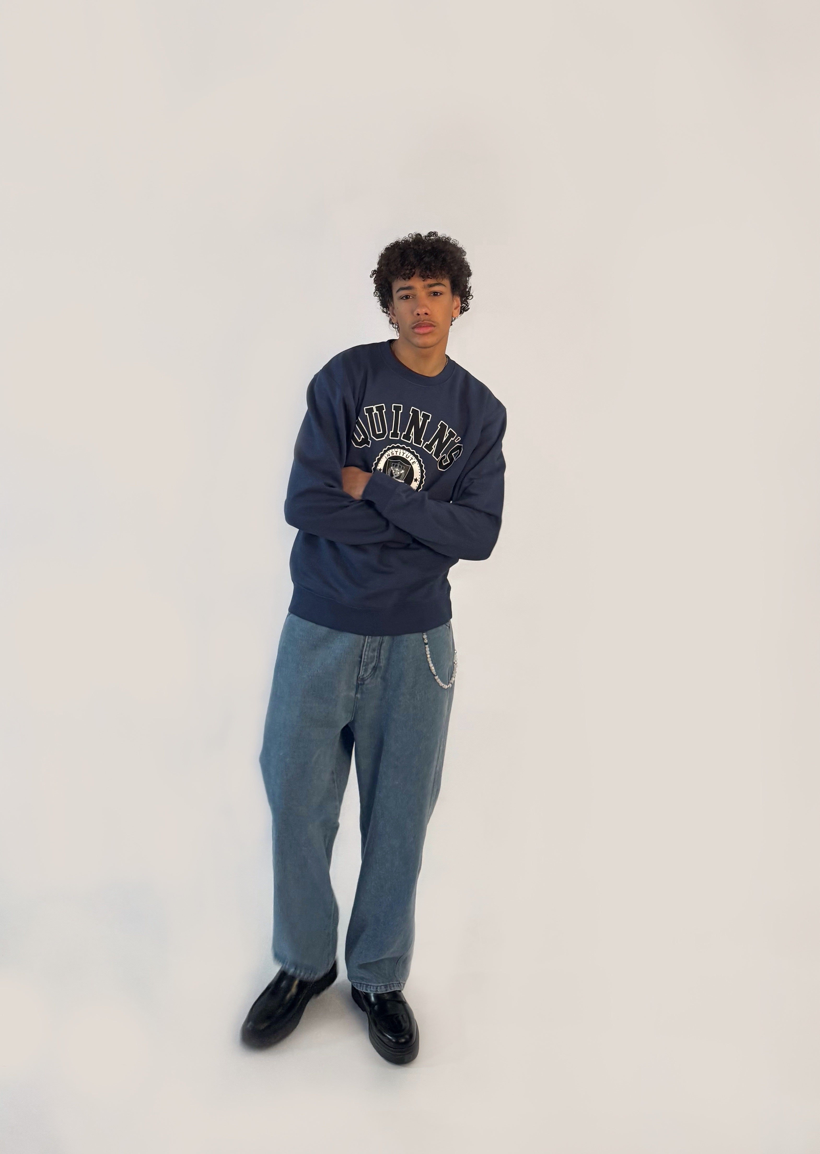 QUINNS College Sweater - Navy