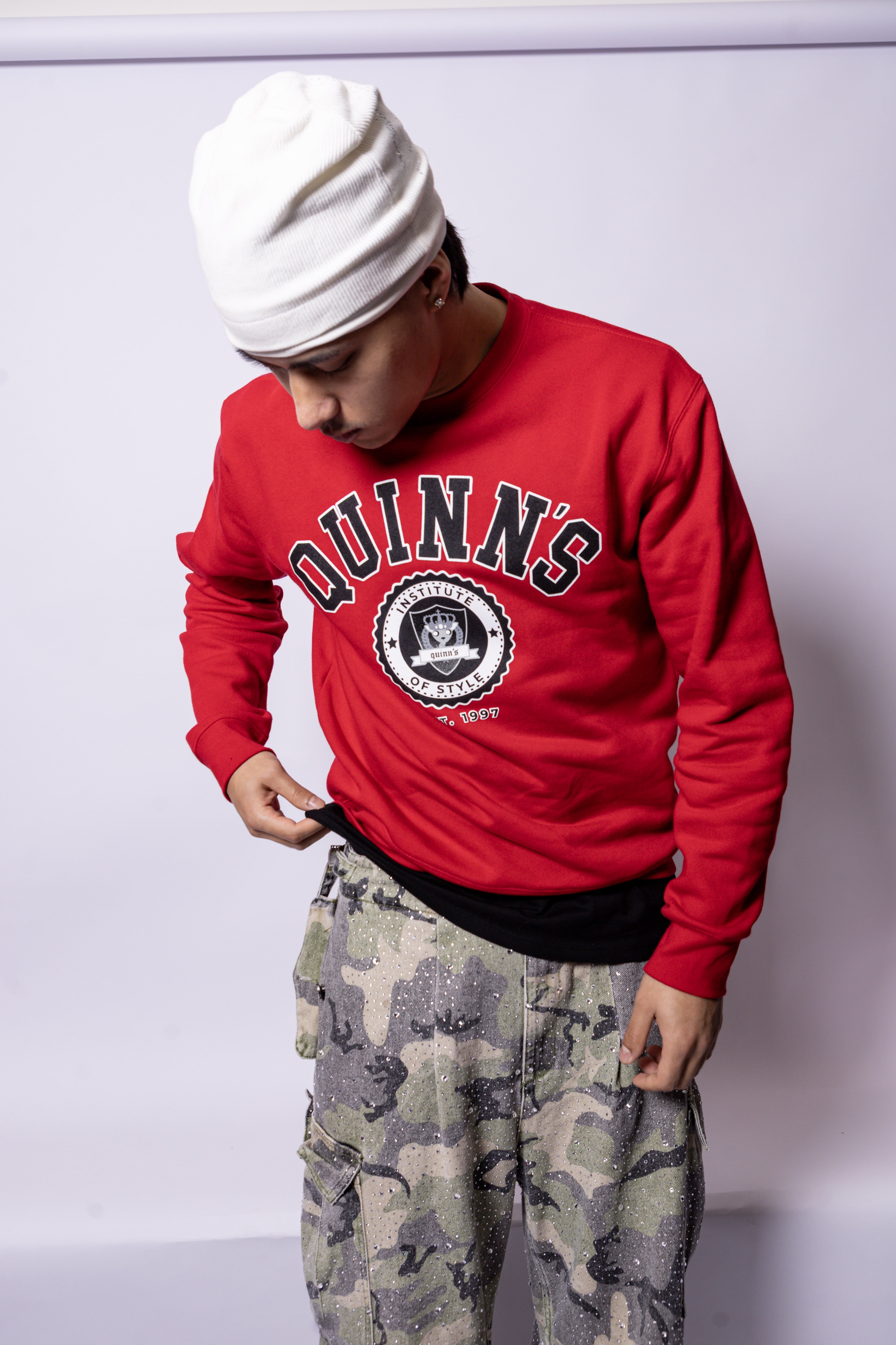 Quinn's College Sweater Red