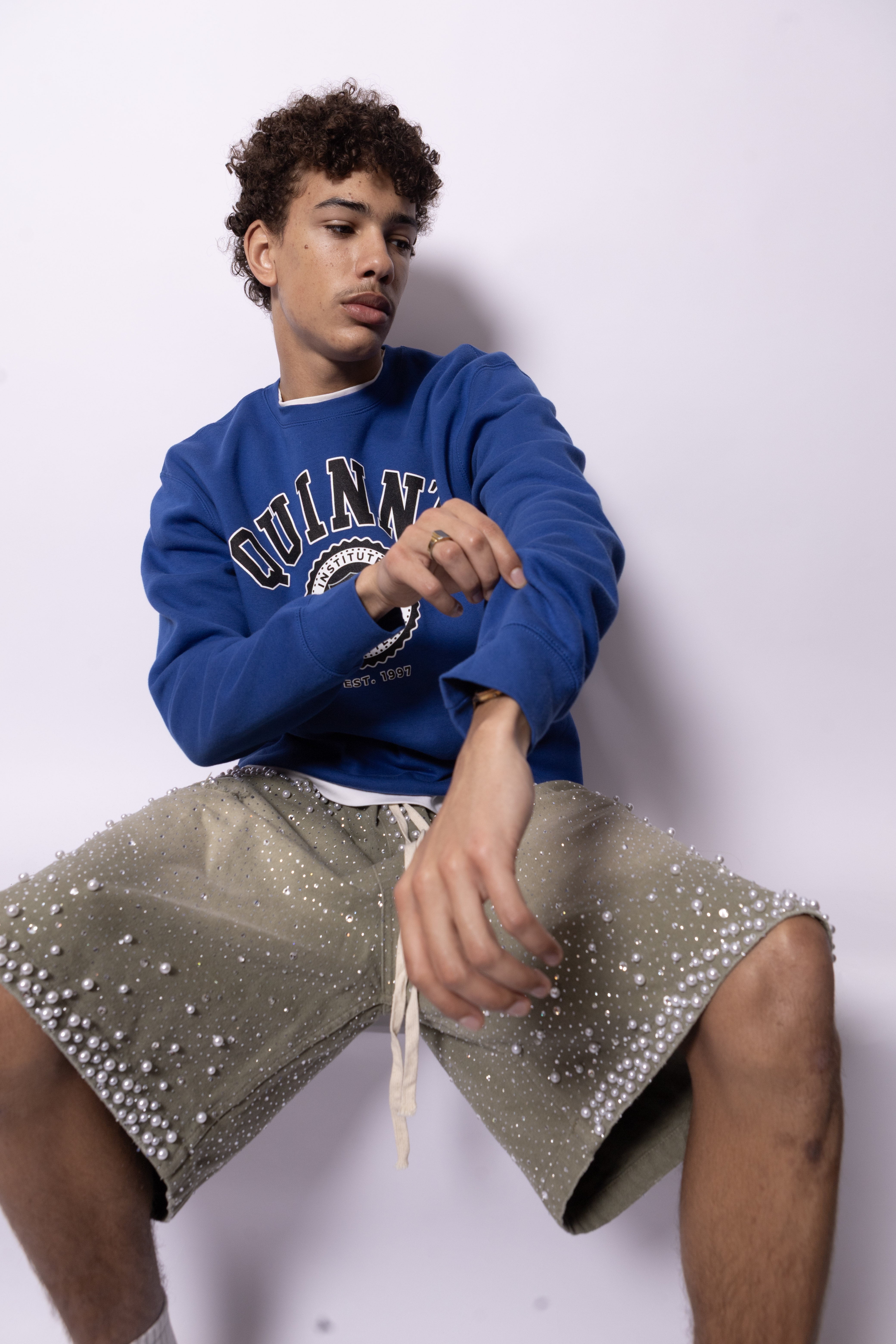 Quinn's College Sweater Cobalt Blue