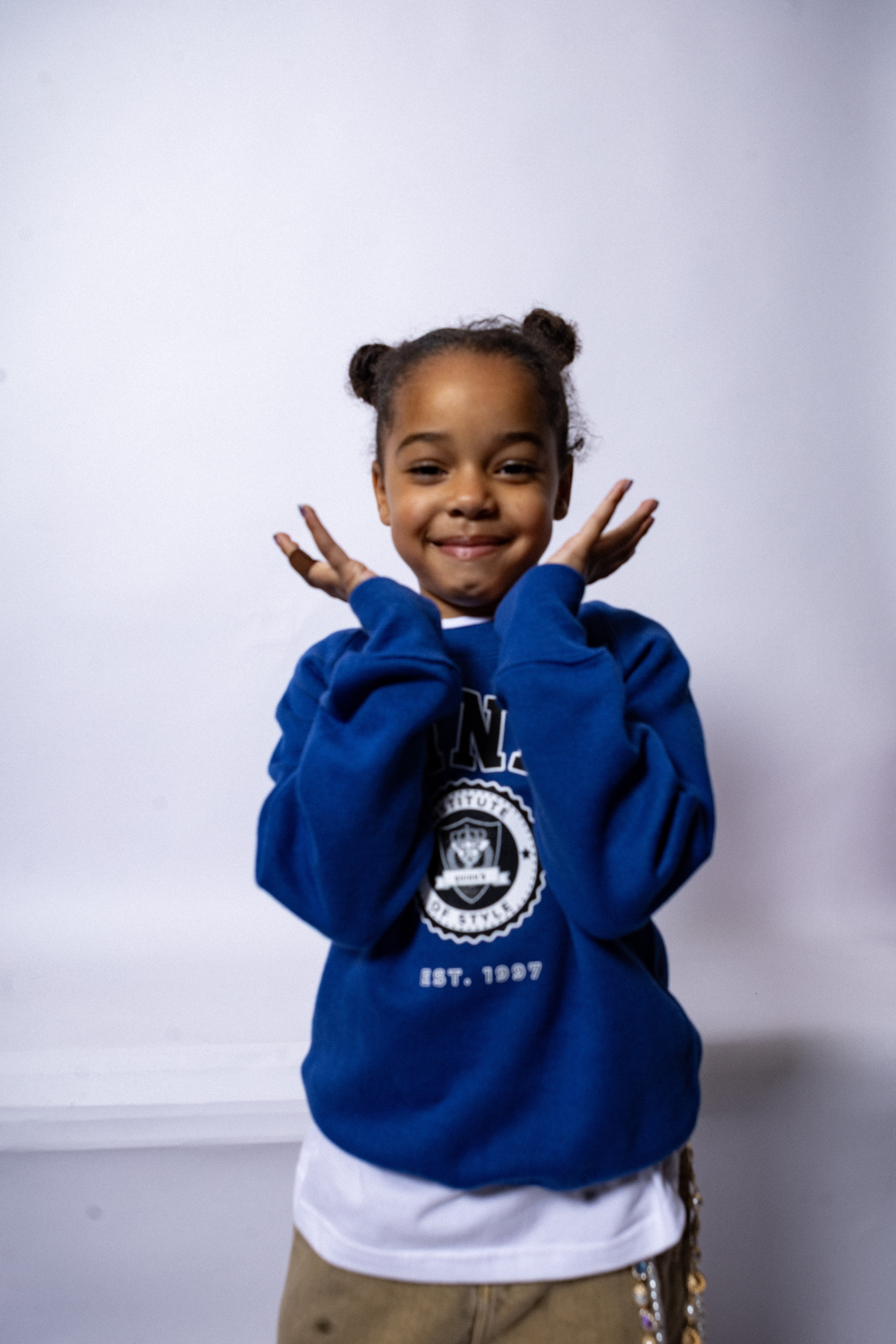 Quinn's Kids College Sweater Cobalt Blue