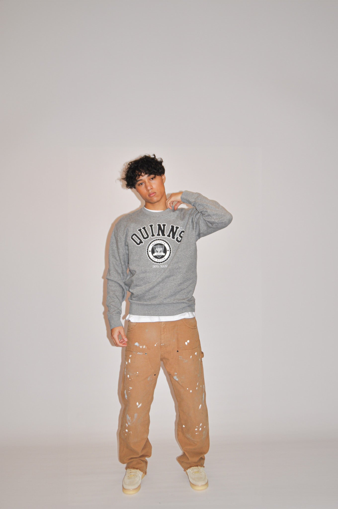 QUINNS College Sweater - Medium Grey