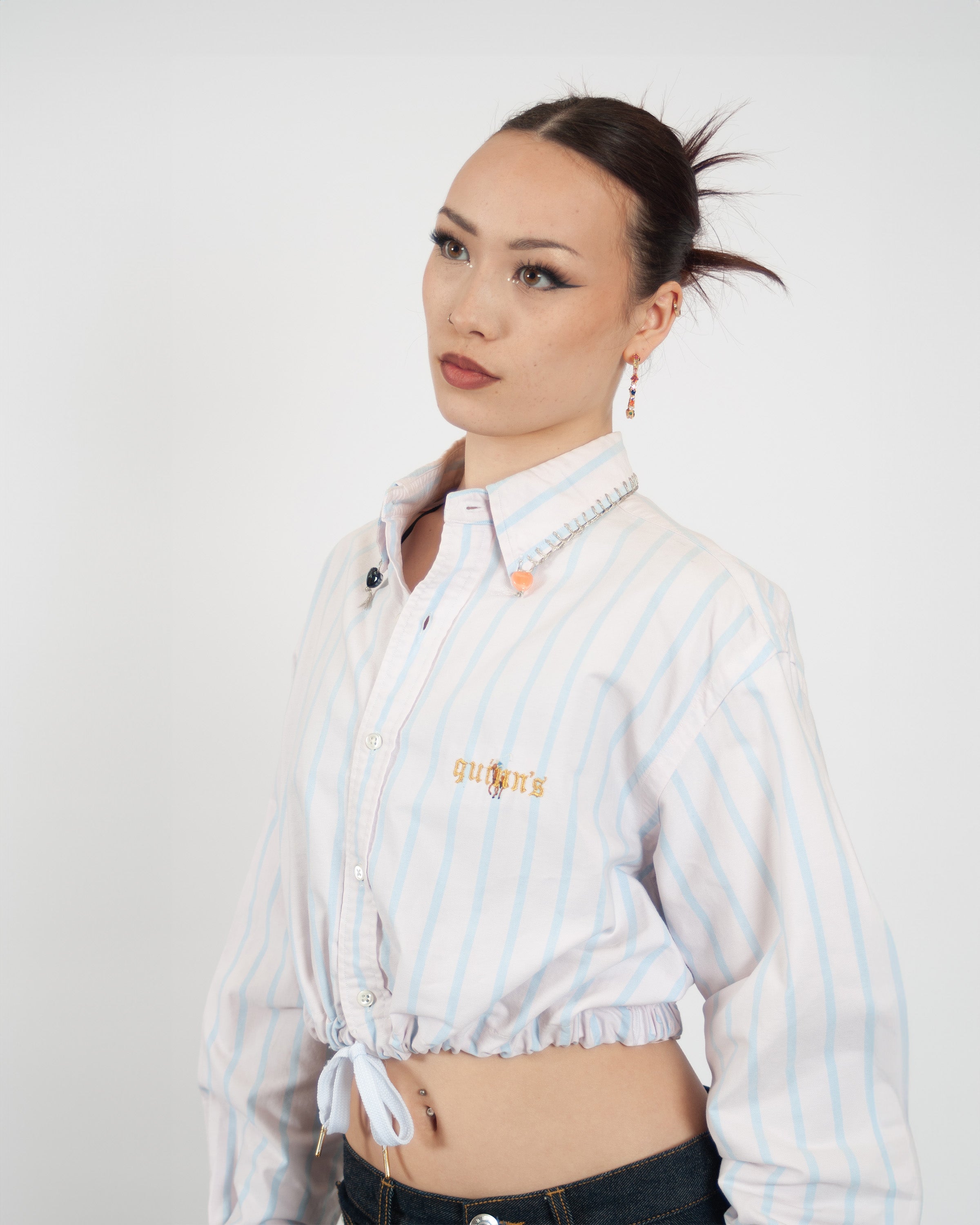 Ralph Lauren Upcycle Quinn’s Blouse - Stripped Baby Pink
