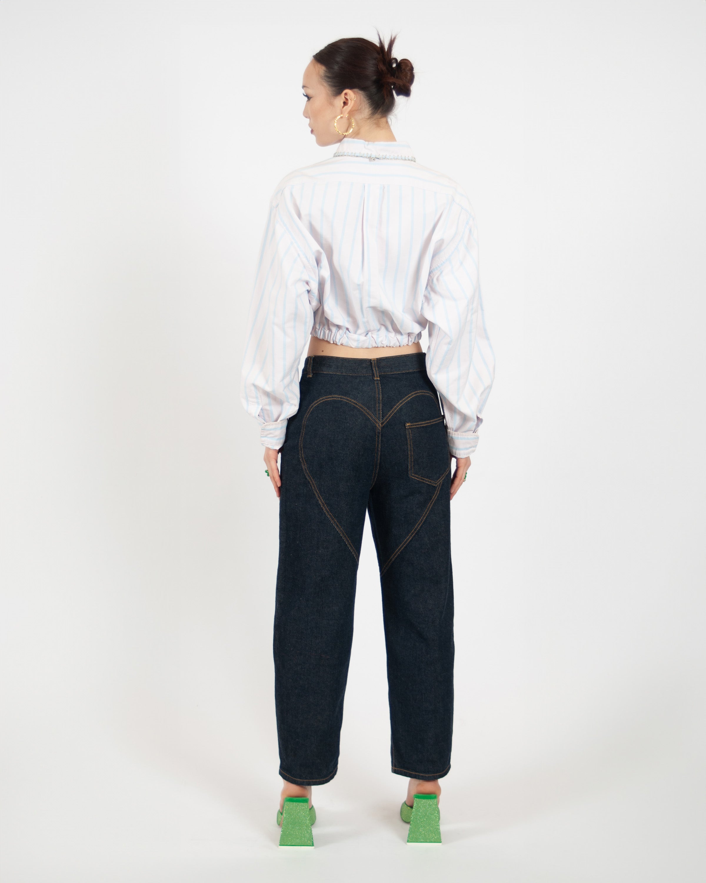 Ralph Lauren Upcycle Quinn’s Blouse - Stripped Baby Pink