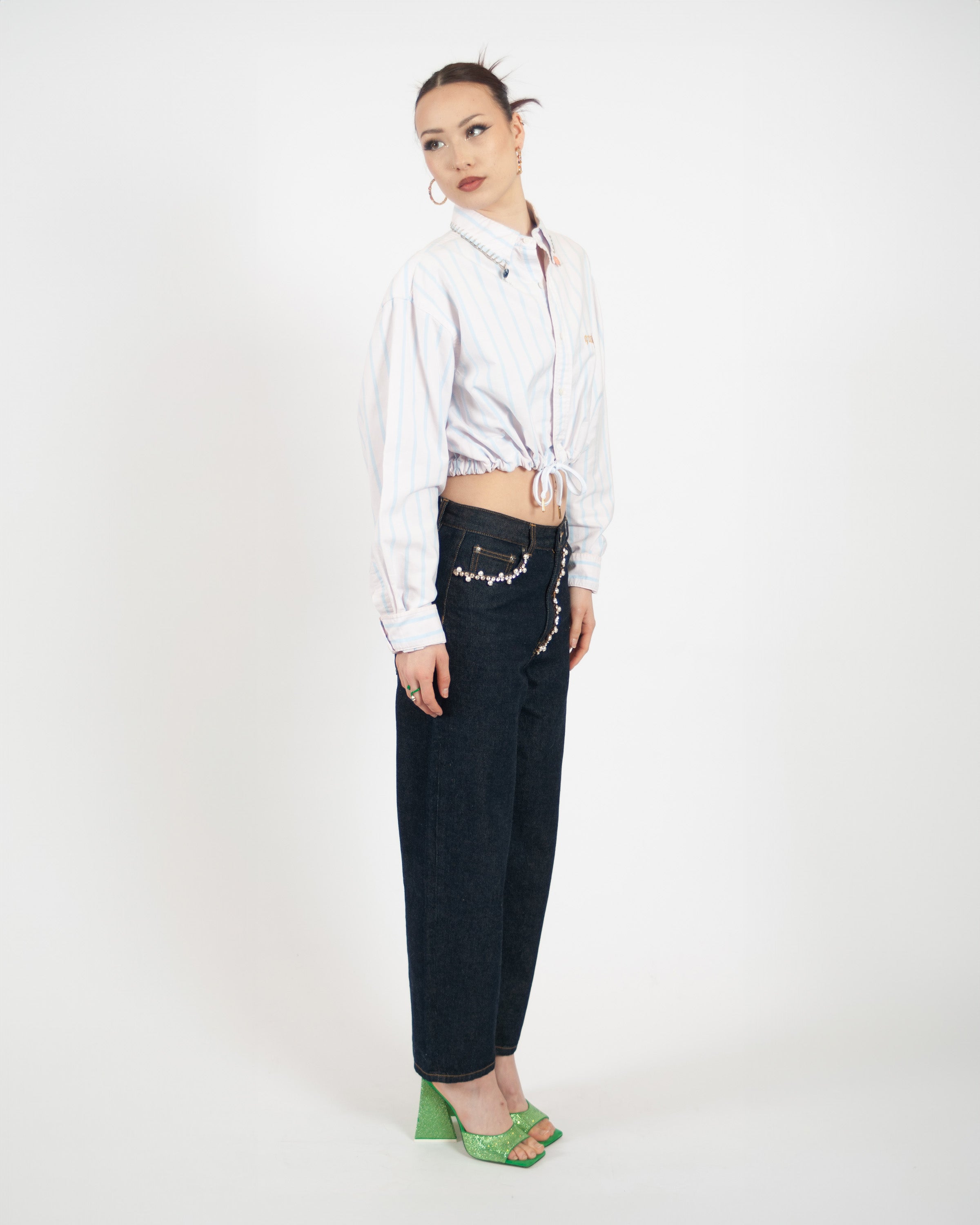 Ralph Lauren Upcycle Quinn’s Blouse - Stripped Baby Pink
