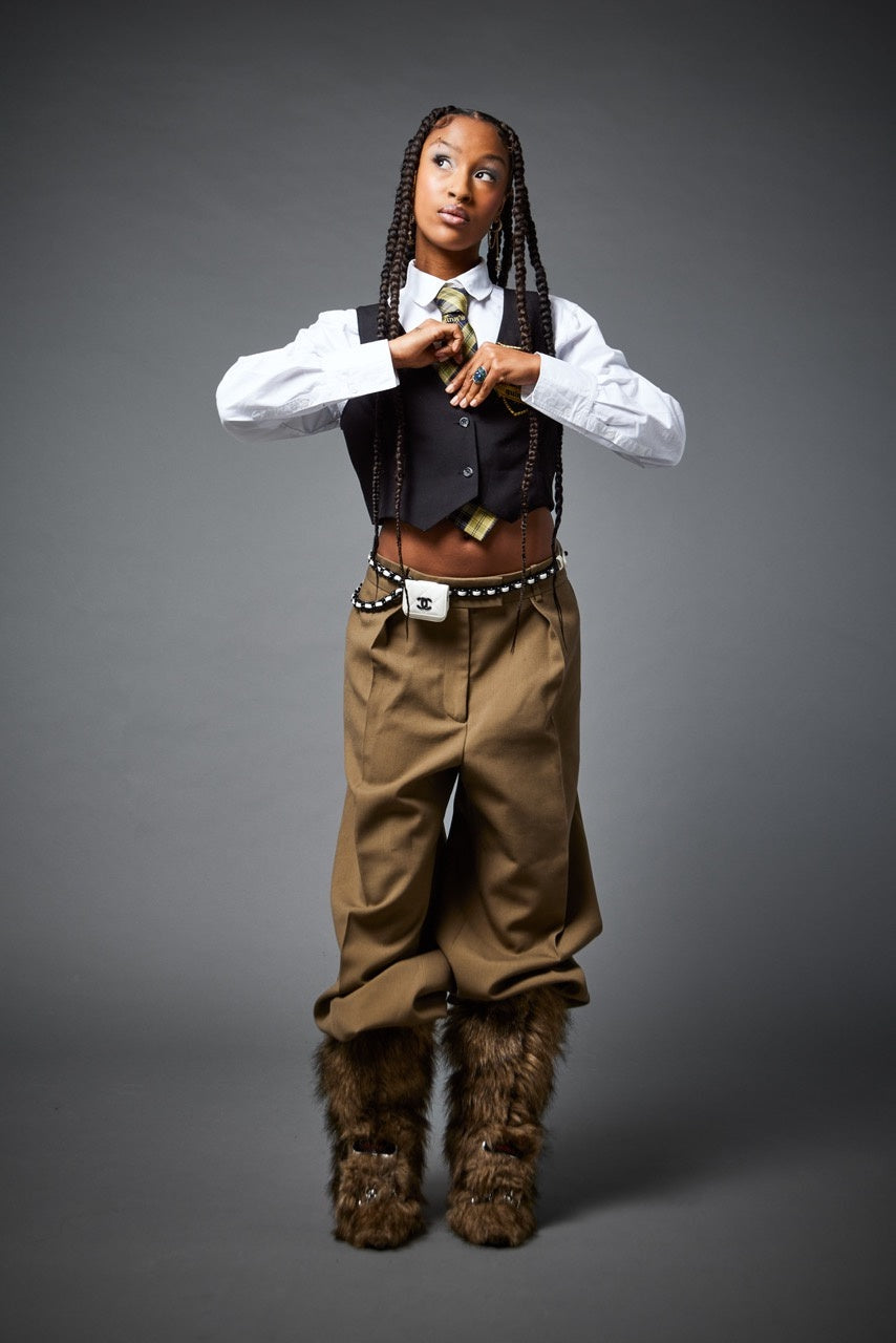 Quinn's x Ralph Lauren cropped shirt