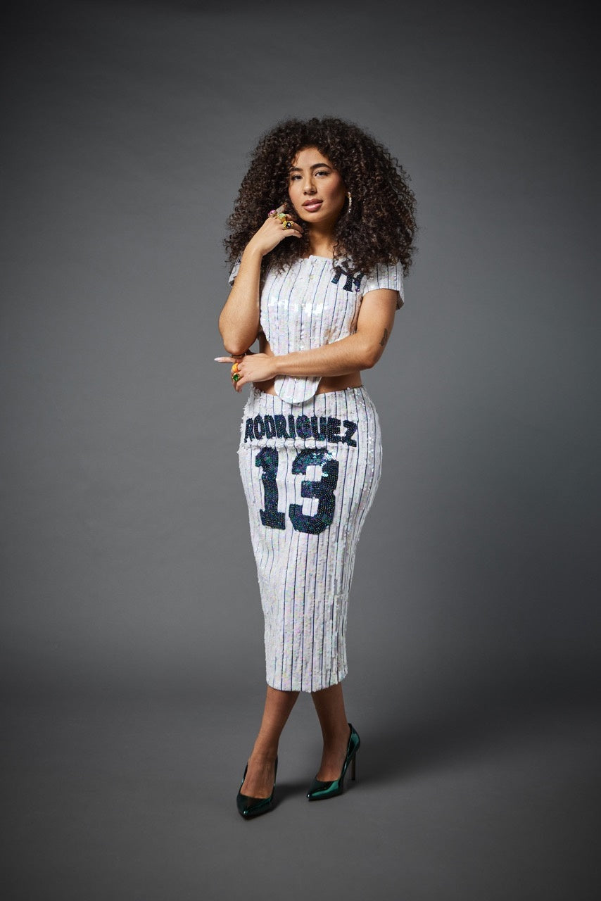 DIYbyPanida sequinned baseball co-ord
