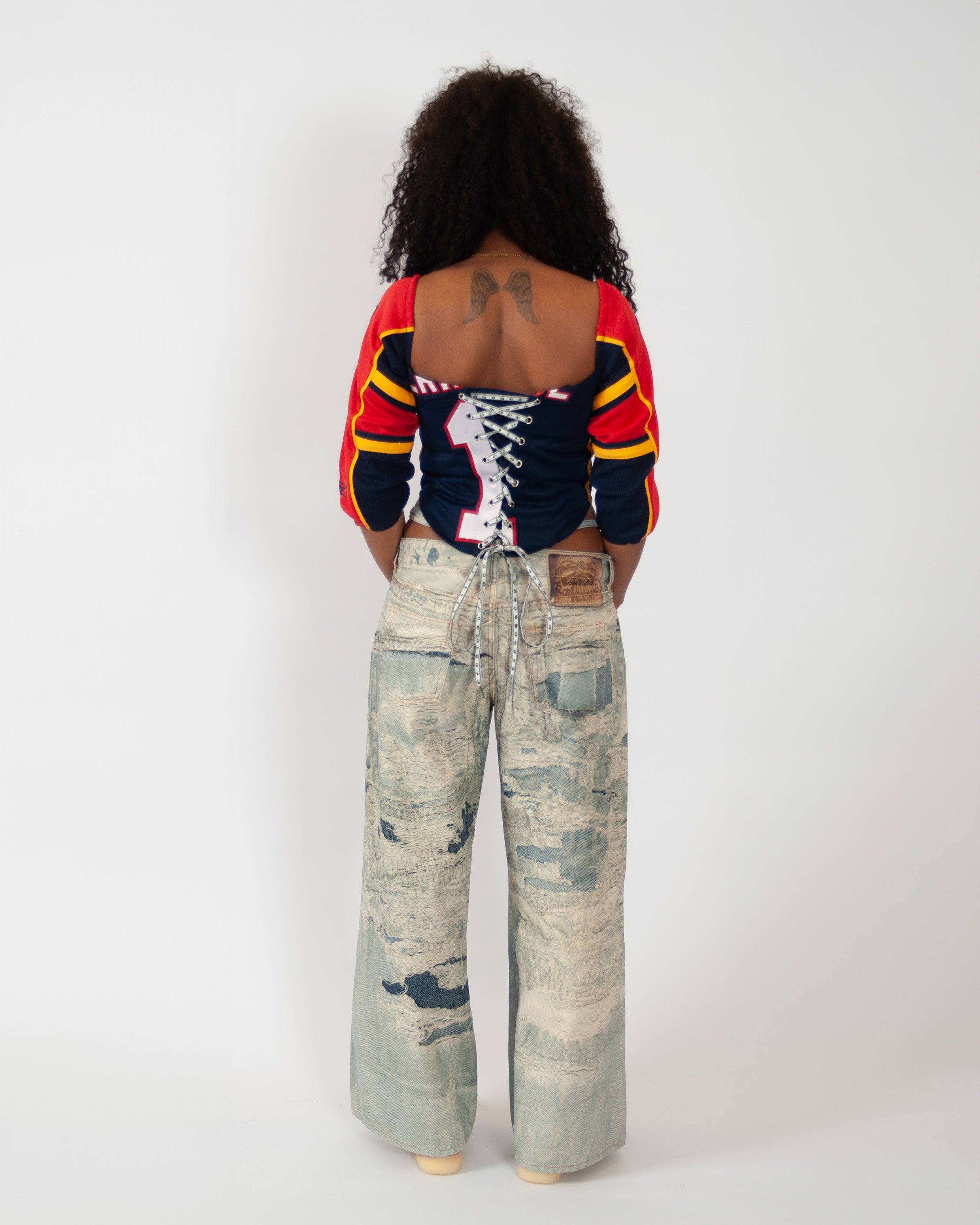 Quinn’s Reworked Jersey Corset - Blue Nr.1