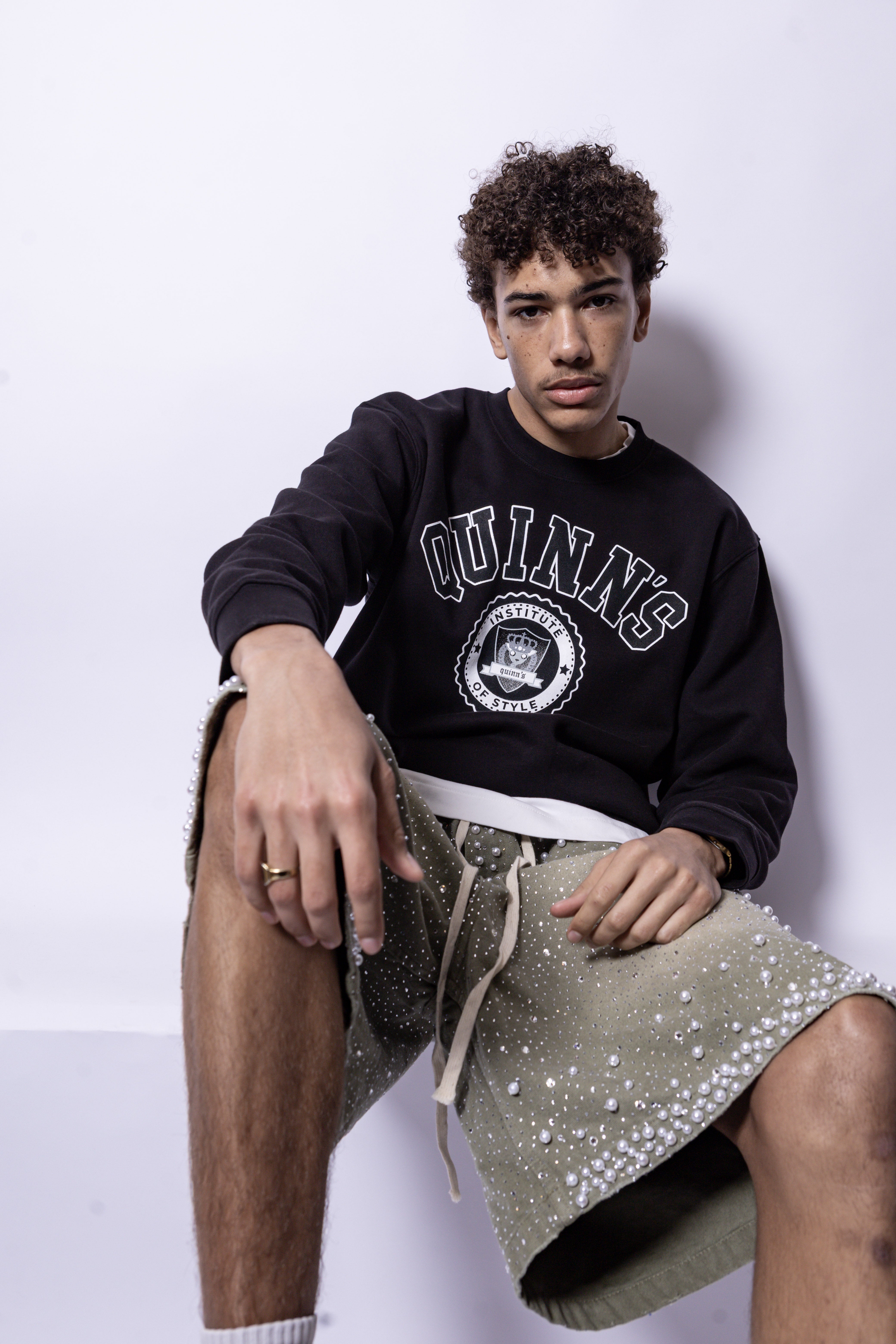 Quinn's College Sweater Black