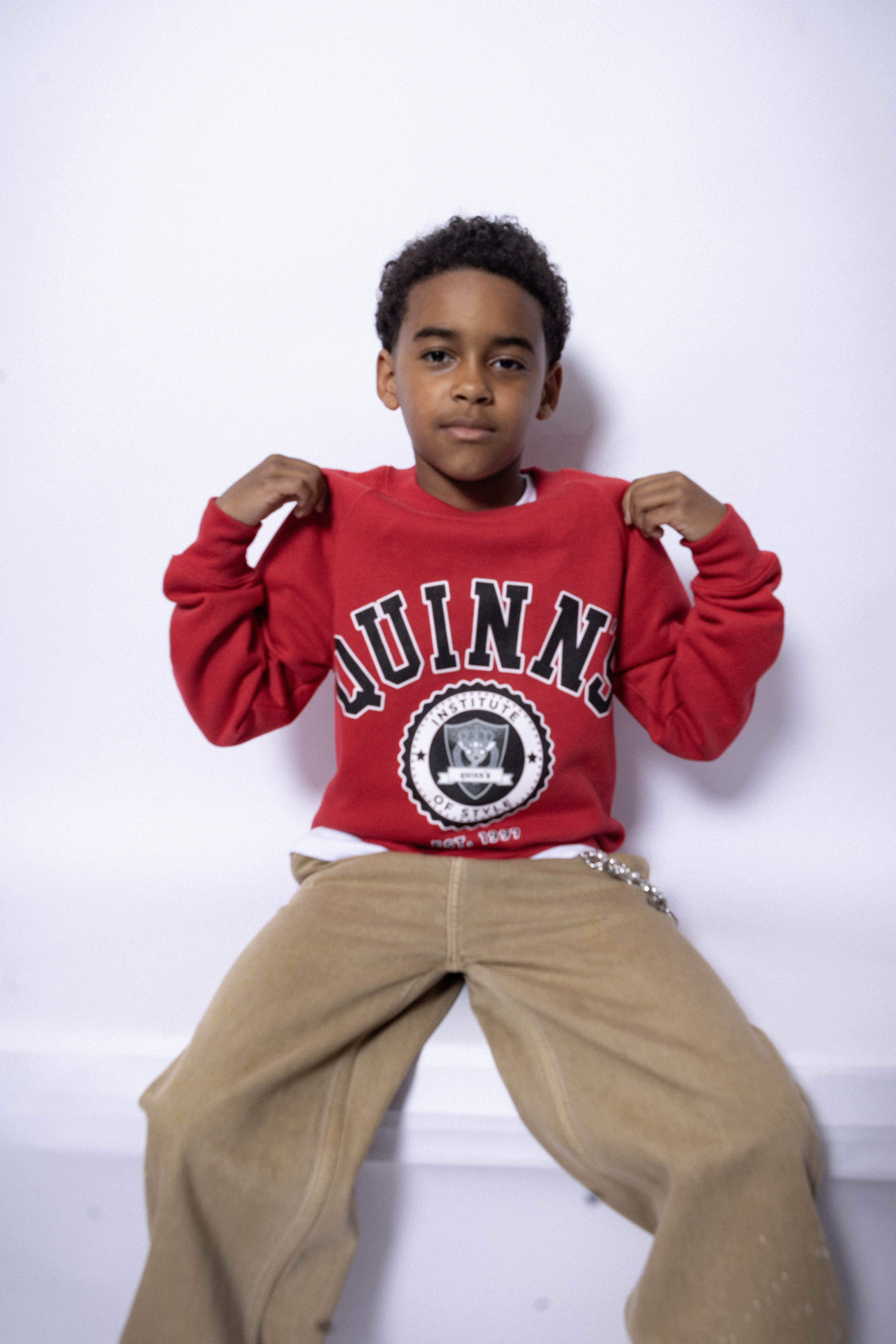 Quinn's Kids College Sweater Red