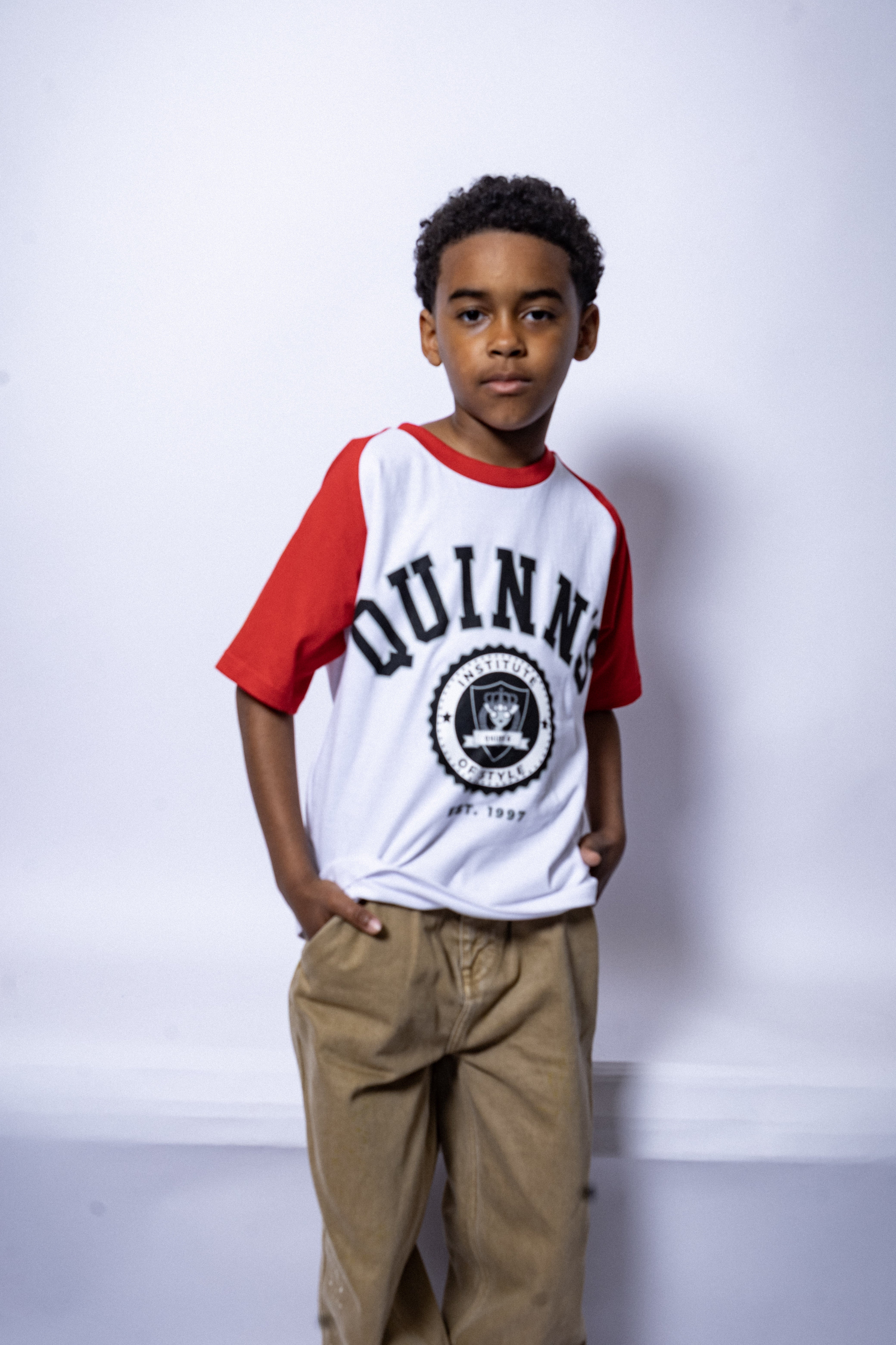 Quinn's Kids College T-Shirt White/Red