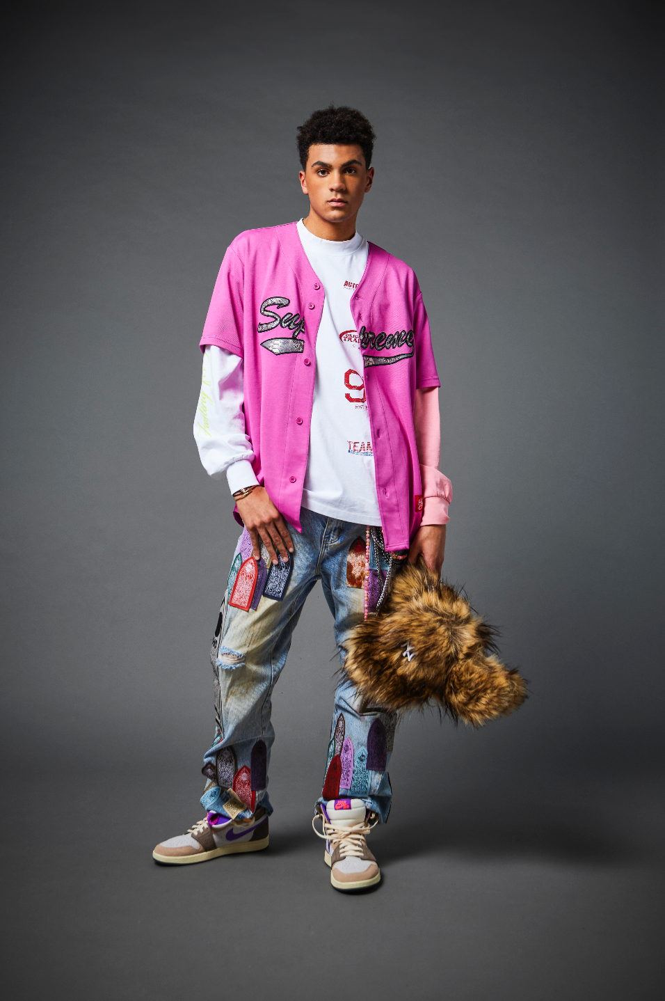 Supreme Baseball Jersey - Pink